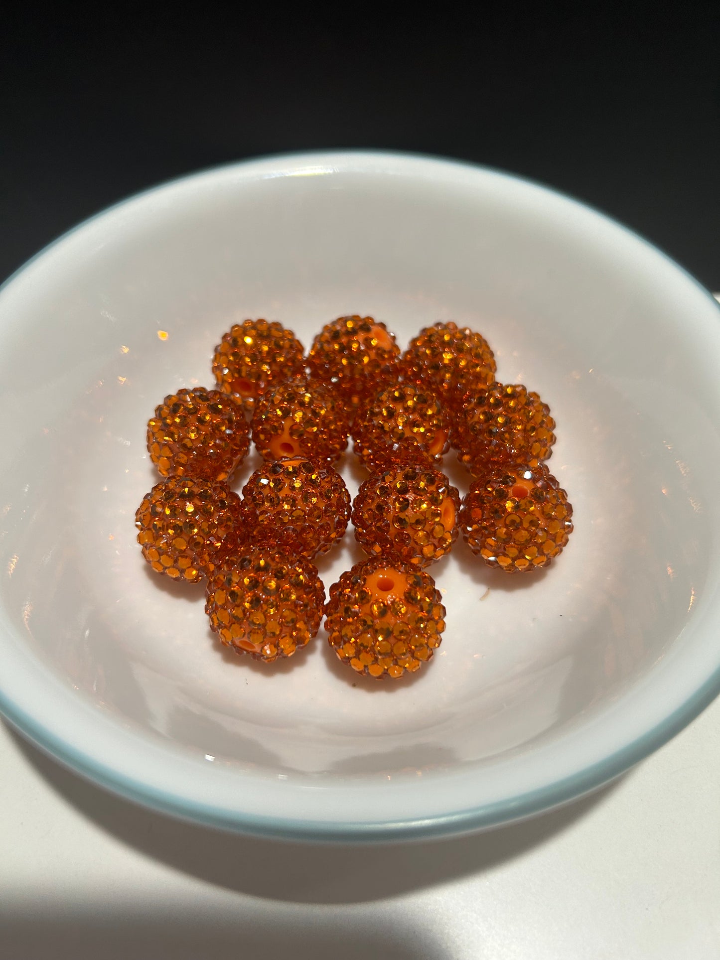 20MM Rhinestone Dark Orange