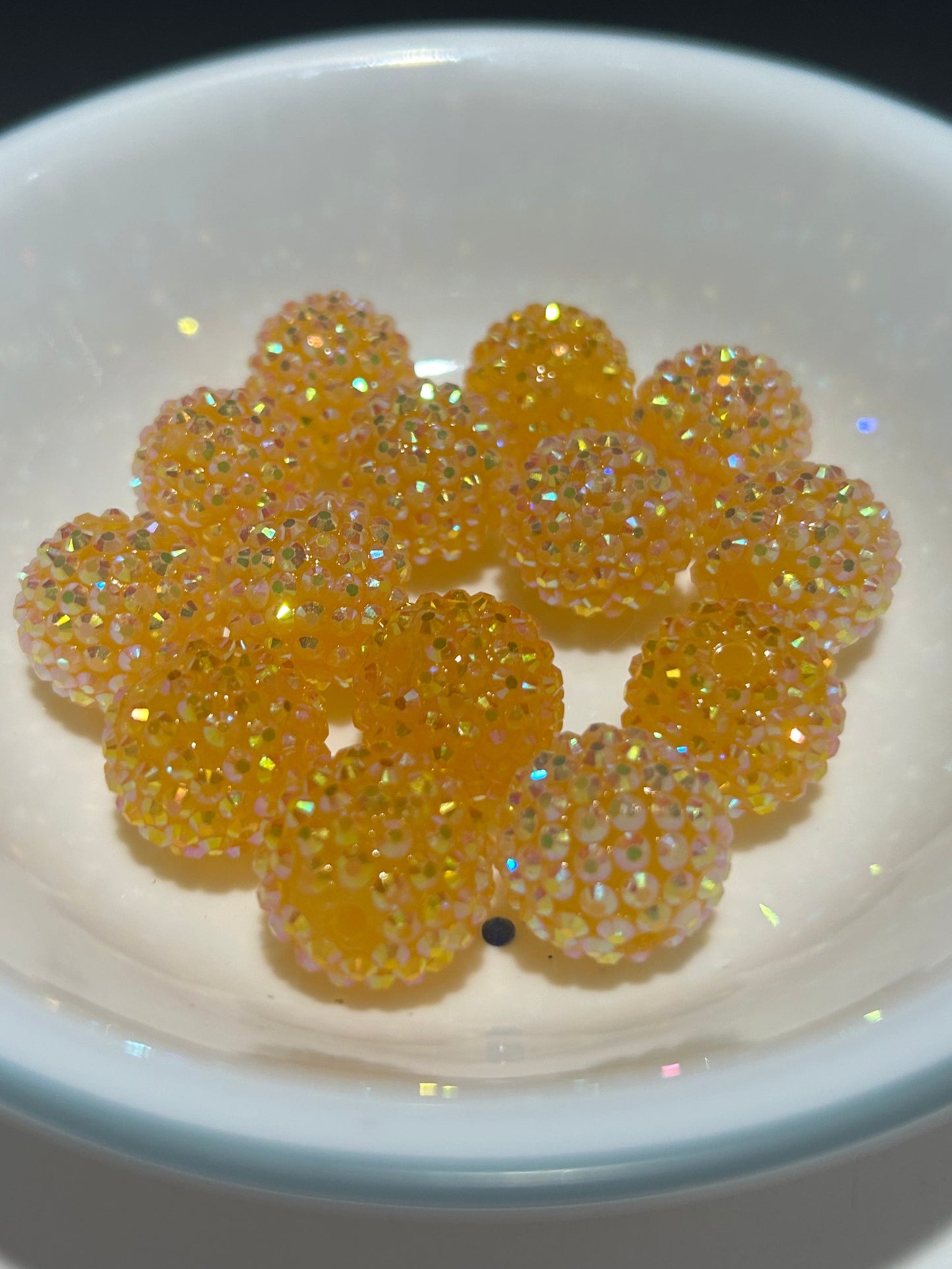 20MM Rhinestone Yellow