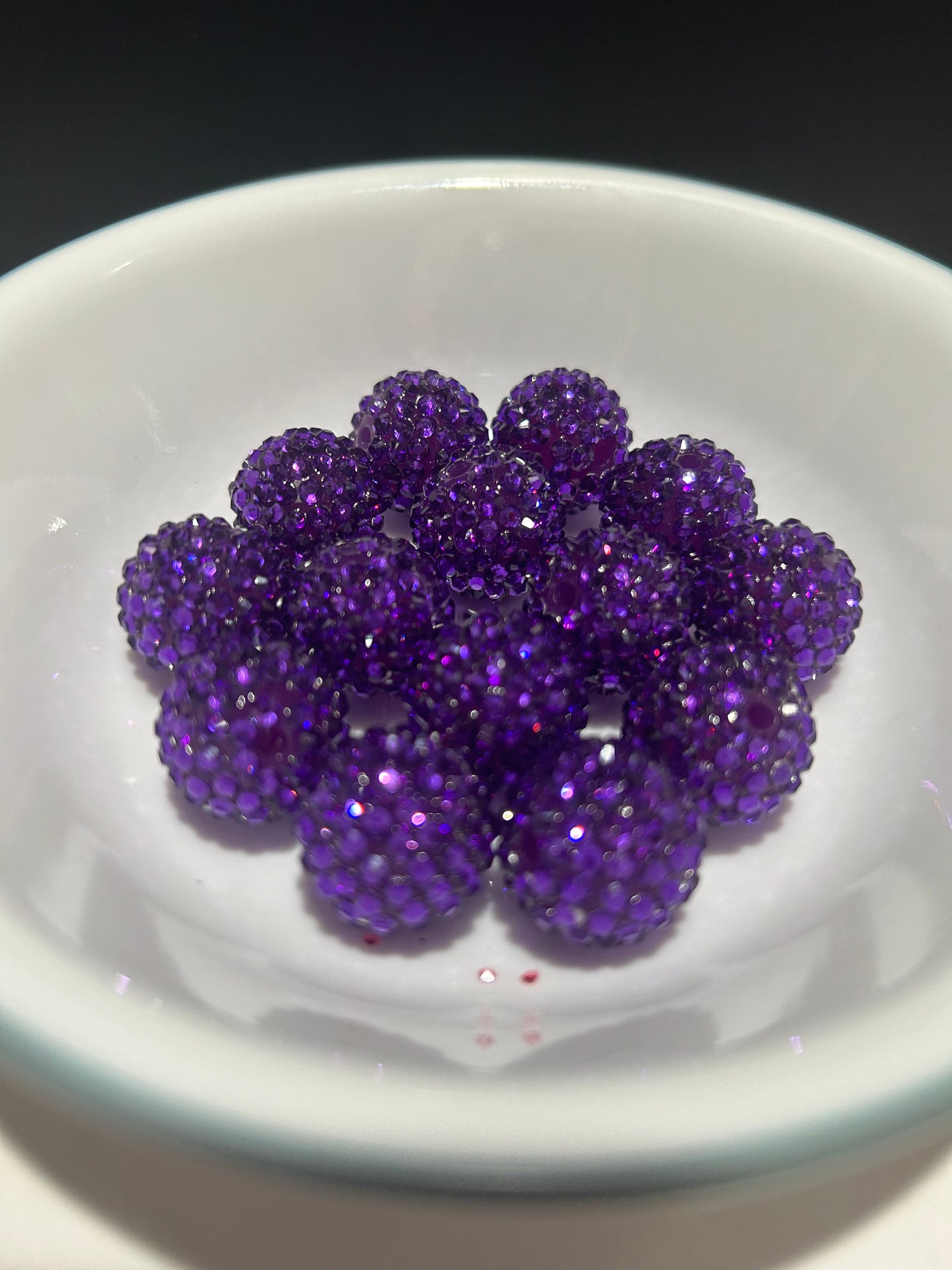 20MM Rhinestone Dark Purple