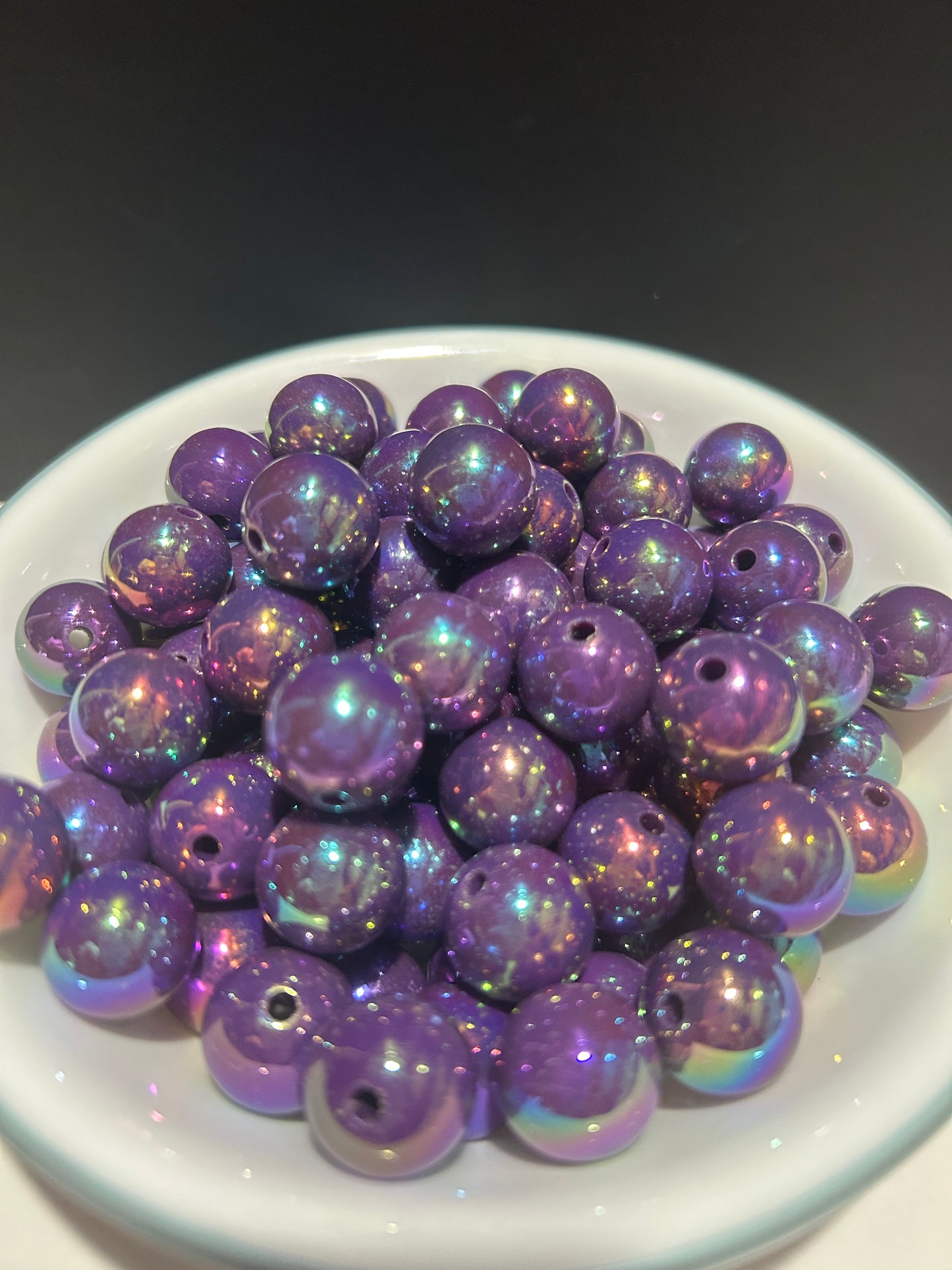 Purple Acrylic Beads